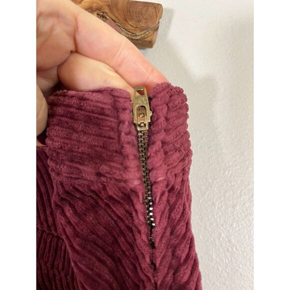 Talbots Corduroy Skirt 14P Mini Burgundy Academia Preppy Classic Chic Retro 80s - Picture 5 of 9